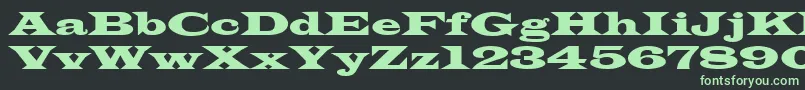 Azlatinwidectt Font – Green Fonts on Black Background