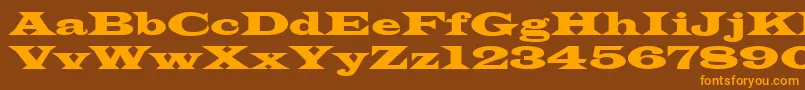 Azlatinwidectt Font – Orange Fonts on Brown Background