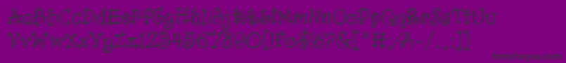 DancinLetPlain.1.0-Schriftart – Schwarze Schriften auf violettem Hintergrund