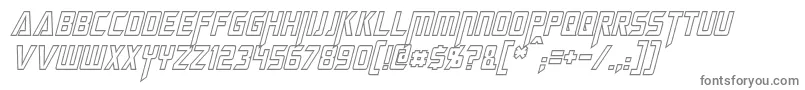 MegatronHollowCondensedItalic Font – Gray Fonts