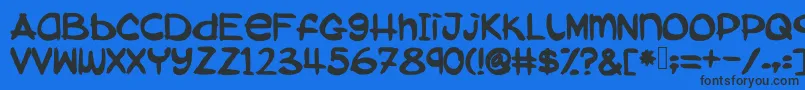 Abokidreadlockjamsuya Font – Black Fonts on Blue Background