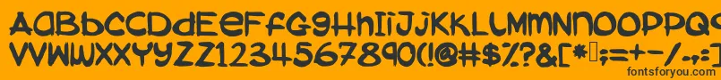 Abokidreadlockjamsuya Font – Black Fonts on Orange Background