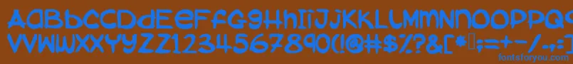 Abokidreadlockjamsuya Font – Blue Fonts on Brown Background