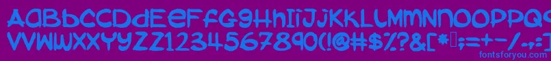 Abokidreadlockjamsuya Font – Blue Fonts on Purple Background