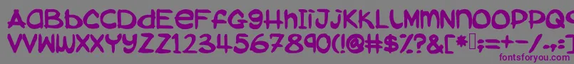 Abokidreadlockjamsuya Font – Purple Fonts on Gray Background