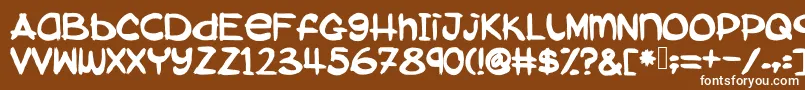 Abokidreadlockjamsuya Font – White Fonts on Brown Background
