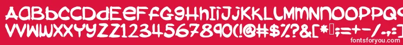 Abokidreadlockjamsuya Font – White Fonts on Red Background