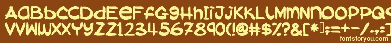 Abokidreadlockjamsuya Font – Yellow Fonts on Brown Background