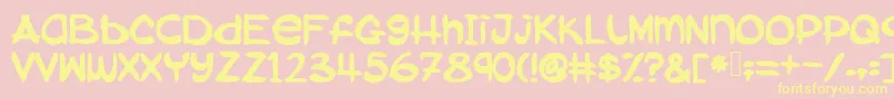 Abokidreadlockjamsuya Font – Yellow Fonts on Pink Background