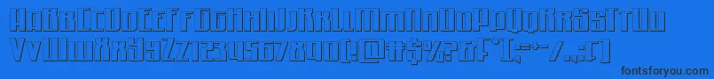 Quantummalice3D Font – Black Fonts on Blue Background