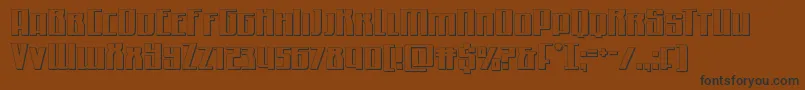 Quantummalice3D Font – Black Fonts on Brown Background