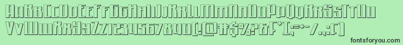 fuente Quantummalice3D – Fuentes Negras Sobre Fondo Verde