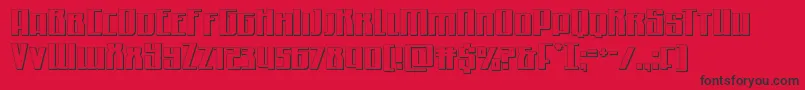 Шрифт Quantummalice3D – чёрные шрифты на красном фоне