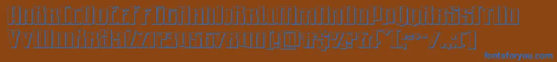 Quantummalice3D Font – Blue Fonts on Brown Background