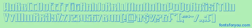 Quantummalice3D Font – Blue Fonts on Green Background