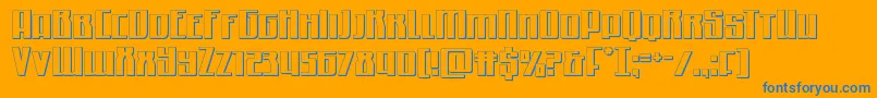 Quantummalice3D Font – Blue Fonts on Orange Background