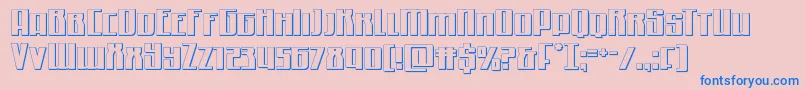 Quantummalice3D Font – Blue Fonts on Pink Background