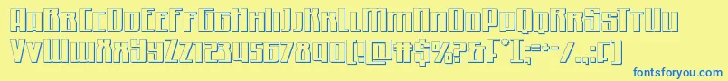 Quantummalice3D Font – Blue Fonts on Yellow Background