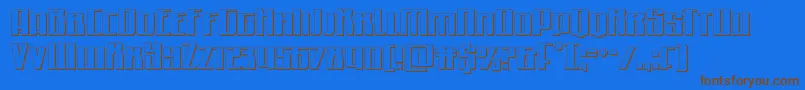Quantummalice3D Font – Brown Fonts on Blue Background