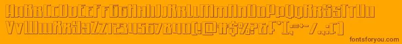 Quantummalice3D Font – Brown Fonts on Orange Background
