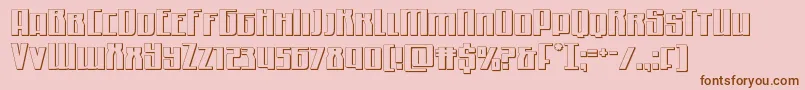 Quantummalice3D Font – Brown Fonts on Pink Background