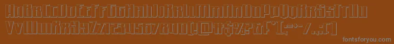 Quantummalice3D Font – Gray Fonts on Brown Background