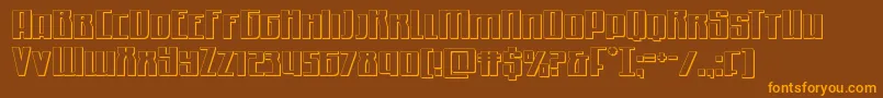 Quantummalice3D Font – Orange Fonts on Brown Background
