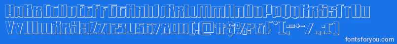 Quantummalice3D-Schriftart – Rosa Schriften auf blauem Hintergrund