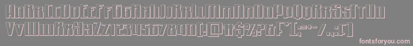 Czcionka Quantummalice3D – różowe czcionki na szarym tle
