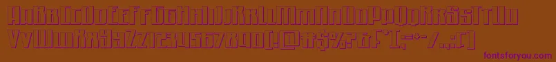 Fonte Quantummalice3D – fontes roxas em um fundo marrom