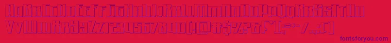 フォントQuantummalice3D – 赤い背景に紫のフォント