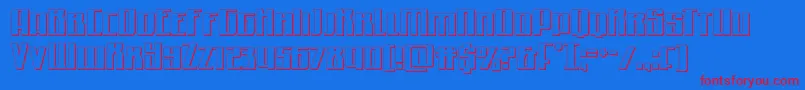 Quantummalice3D Font – Red Fonts on Blue Background