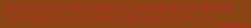 Quantummalice3D Font – Red Fonts on Brown Background