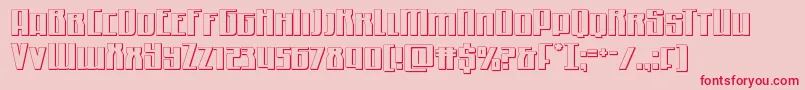 Quantummalice3D Font – Red Fonts on Pink Background