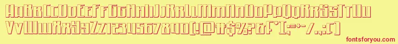 Шрифт Quantummalice3D – красные шрифты на жёлтом фоне