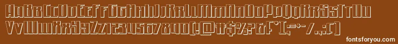 Quantummalice3D Font – White Fonts on Brown Background