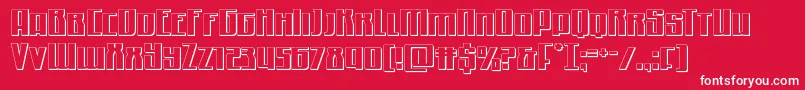 Quantummalice3D Font – White Fonts on Red Background