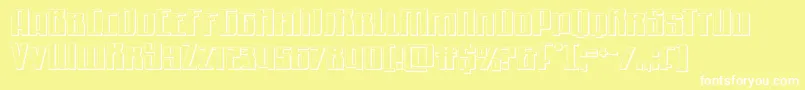 Quantummalice3D Font – White Fonts on Yellow Background