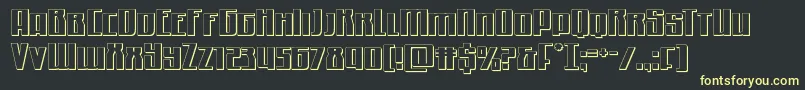 Quantummalice3D Font – Yellow Fonts on Black Background