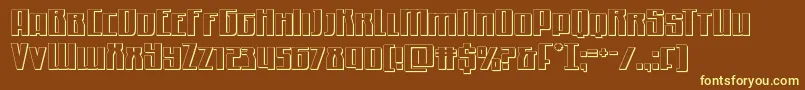 Quantummalice3D Font – Yellow Fonts on Brown Background