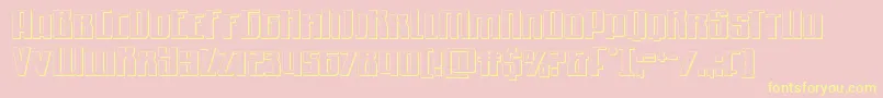 Quantummalice3D Font – Yellow Fonts on Pink Background