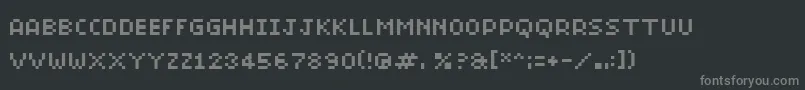 Шрифт Bitmicro01 – серые шрифты на чёрном фоне