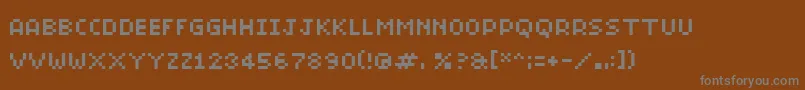 Шрифт Bitmicro01 – серые шрифты на коричневом фоне