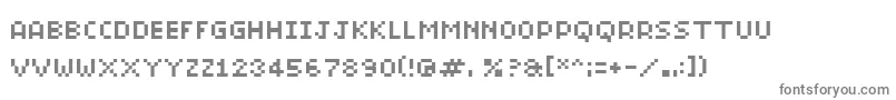 フォントBitmicro01 – 白い背景に灰色の文字