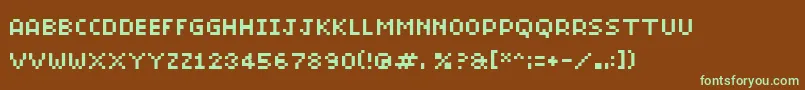 Шрифт Bitmicro01 – зелёные шрифты на коричневом фоне