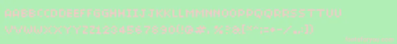 Bitmicro01 Font – Pink Fonts on Green Background