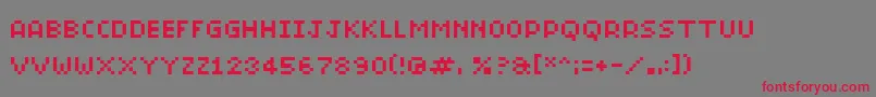 Bitmicro01 Font – Red Fonts on Gray Background
