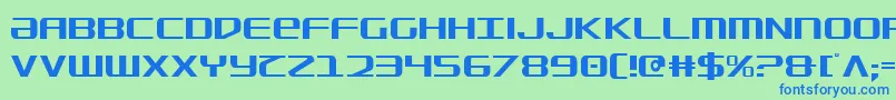 フォントSdfCondensed – 青い文字は緑の背景です。