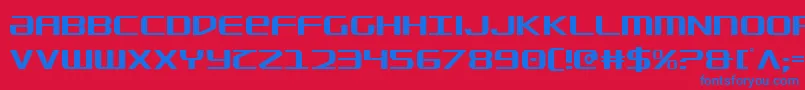 Шрифт SdfCondensed – синие шрифты на красном фоне