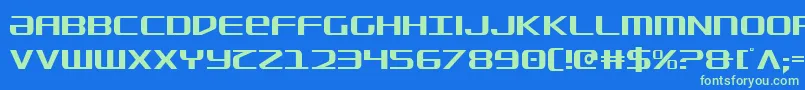 Шрифт SdfCondensed – зелёные шрифты на синем фоне